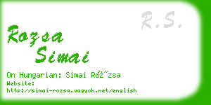 rozsa simai business card